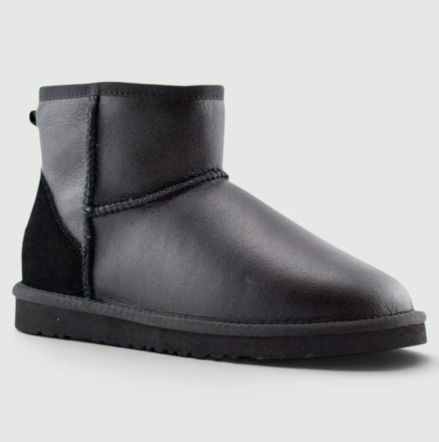 UGG Classic Mini Leather Metallic Black 1016222LM
