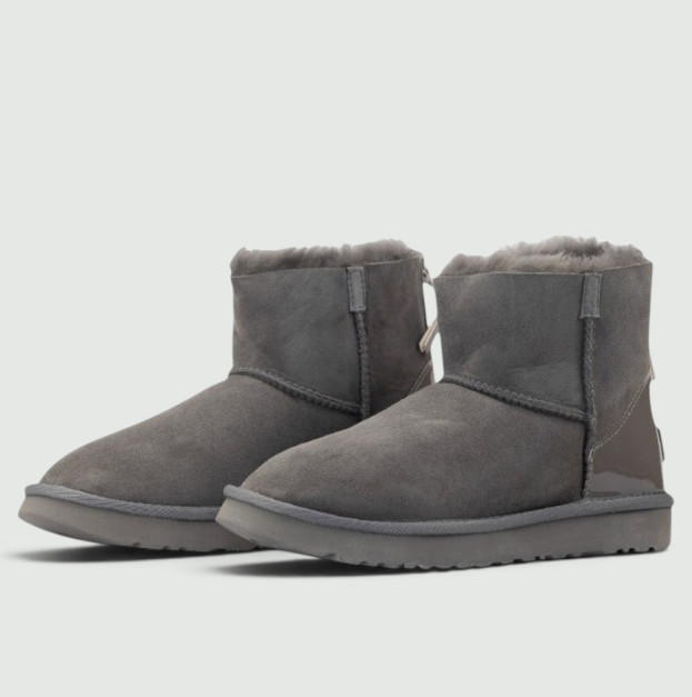 UGG Classic Mini Zip Lacquer Gray