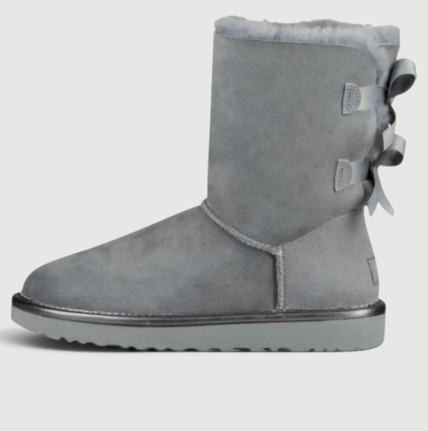 UGG Classic Short Bailey Bow II Metall Grey