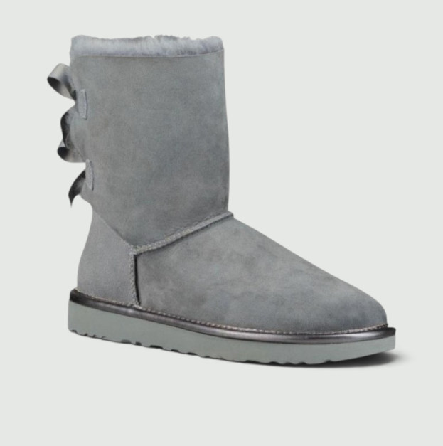 UGG Classic Short Bailey Bow II Metall Grey