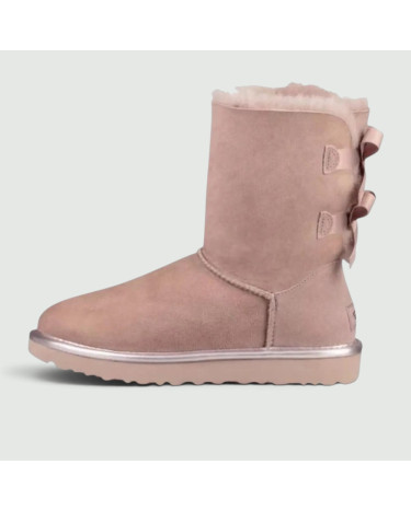 UGG Classic Short Bailey Bow II Metall Pink