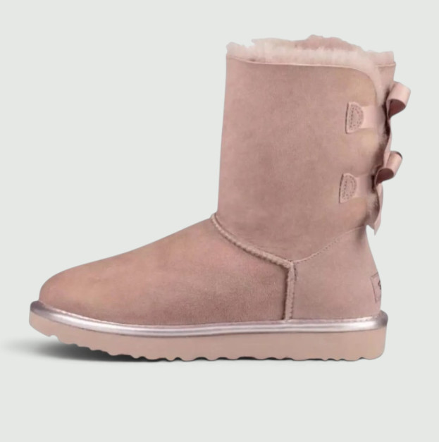 UGG Classic Short Bailey Bow II Metall Pink