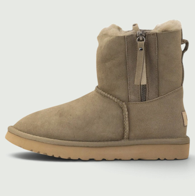 UGG Classic Short Zip Khaki
