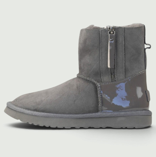 UGG Classic Short Zip Lacquer Gray