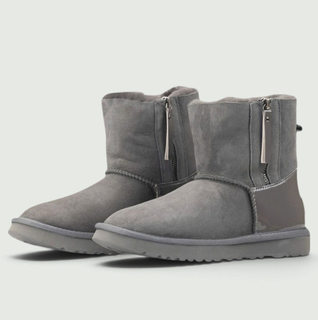 UGG Classic Short Zip Lacquer Gray