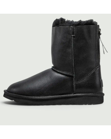 UGG Classic Short Zip Metallic Black II