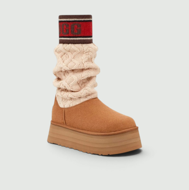 UGG Classic Sweater Letter Boot Chestnut 1144045-CHE