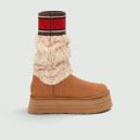 UGG Classic Sweater Letter Boot Chestnut 1144045-CHE