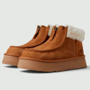 UGG Funkette Low Platform Boots Zip Chestnut 1122551