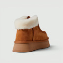 UGG Funkette Low Platform Boots Zip Chestnut 1122551