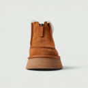 UGG Funkette Low Platform Boots Zip Chestnut 1122551