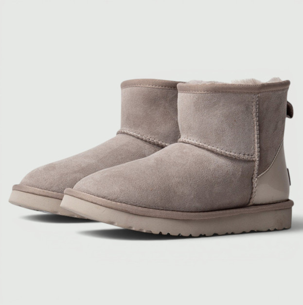 UGG Light Grey Metallic Suede