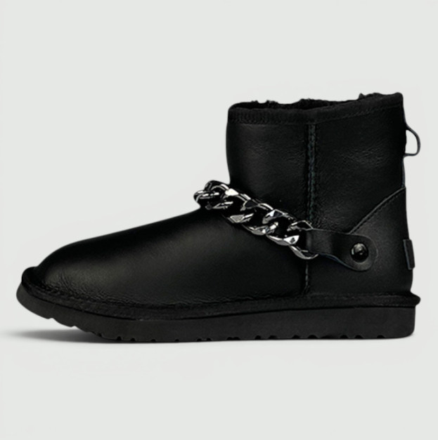 UGG Mini Chain Black Leather