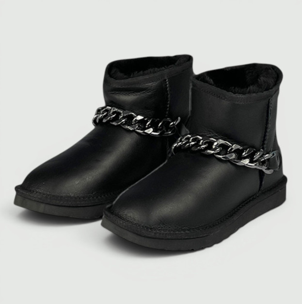 UGG Mini Chain Black Leather