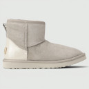 UGG Mini Light Grey Metallic Suede