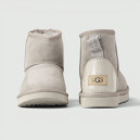 UGG Mini Light Grey Metallic Suede