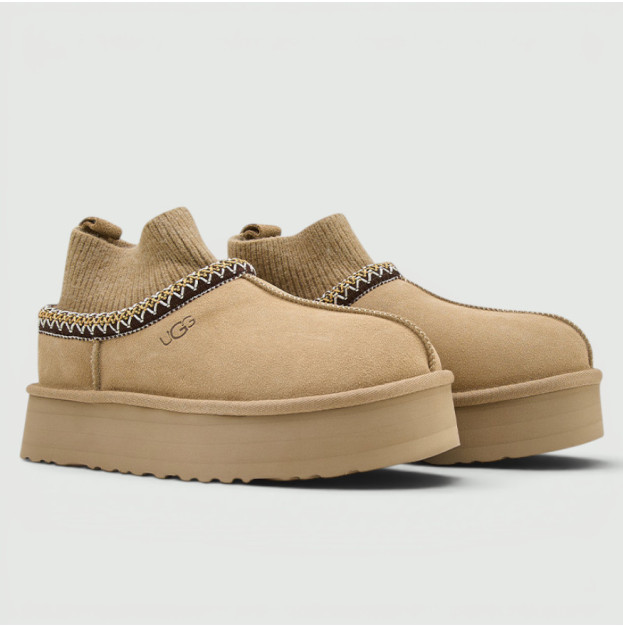 UGG Tasman Platform Sock Beige Brown