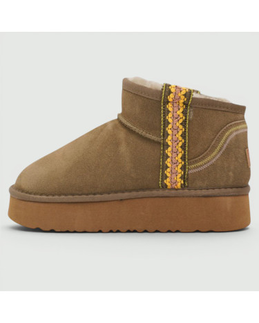UGG Ultra Mini Classic Braid Platform Boot Brown