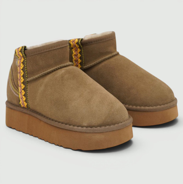 UGG Ultra Mini Classic Braid Platform Boot Brown