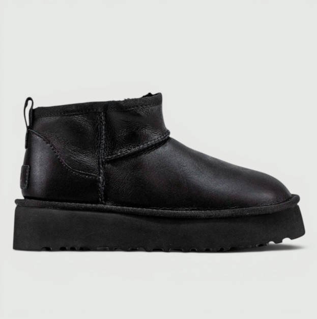 UGG Ultra Mini Platform Leather Black Premium
