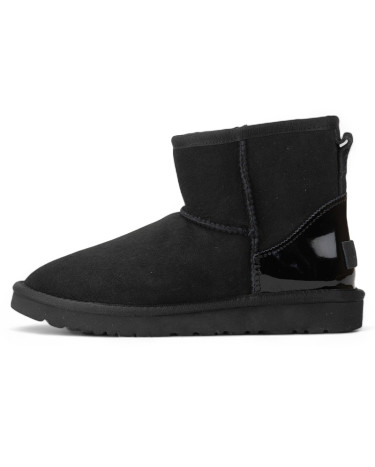 UGG Classic Mini Black Metallic Suede