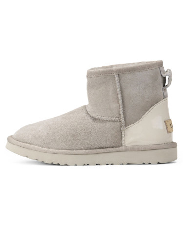 UGG Mini Light Grey Metallic Suede
