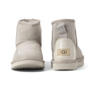UGG Mini Light Grey Metallic Suede
