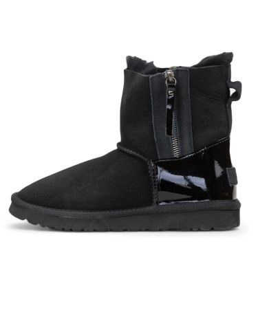 UGG Classic Short Zip Black Lacquer